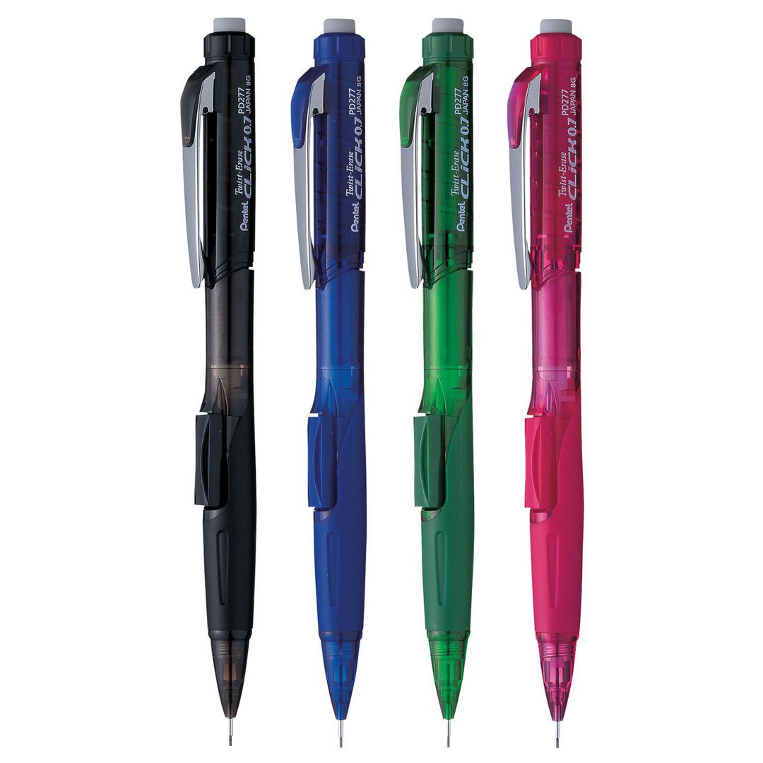 PENTEL Stiftpenna Twist-Erase Click 0,7 svart | Kontorsmaterial - Pennor - Stiftpennor | Kontorsexperten