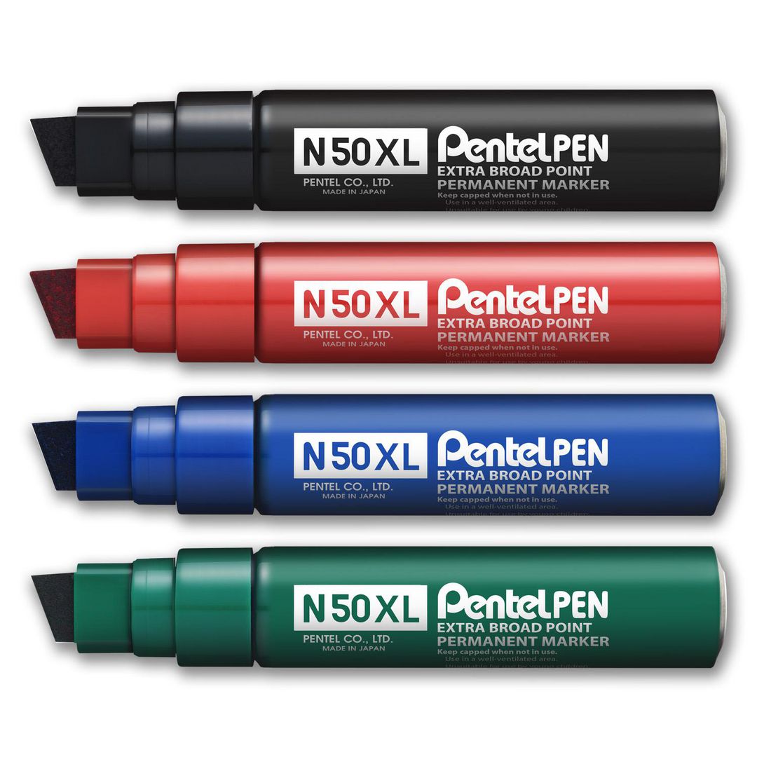 PENTEL Märkpenna perm. N50XL sned svart | Kontorsmaterial - Pennor - Märkpennor - Skuren spets | Kontorsexperten