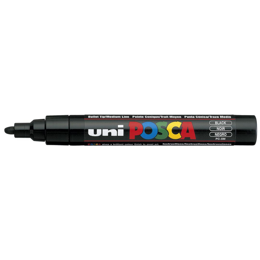 UNI Märkpenna Posca, PC-5M, svart | Kontorsmaterial - Pennor - Märkpennor - Special | Kontorsexperten