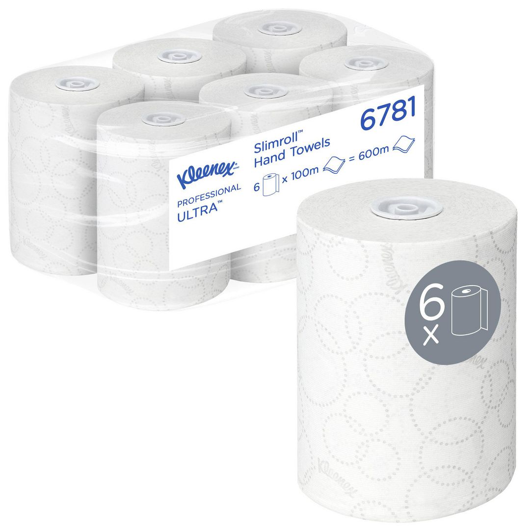 KLEENEX Pappershandduk Ultra Slimroll vit 6/fp | Städ och hygien - Toalettpapper och torkpapper - System - Kimberly Clark | Kontorsexperten