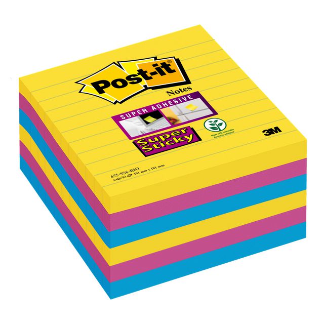 POST-IT Notes SS Carnival 101x101mm 6/fp | Kontorsmaterial - Notes och Post-It - Notes - Extra sticky | Kontorsexperten