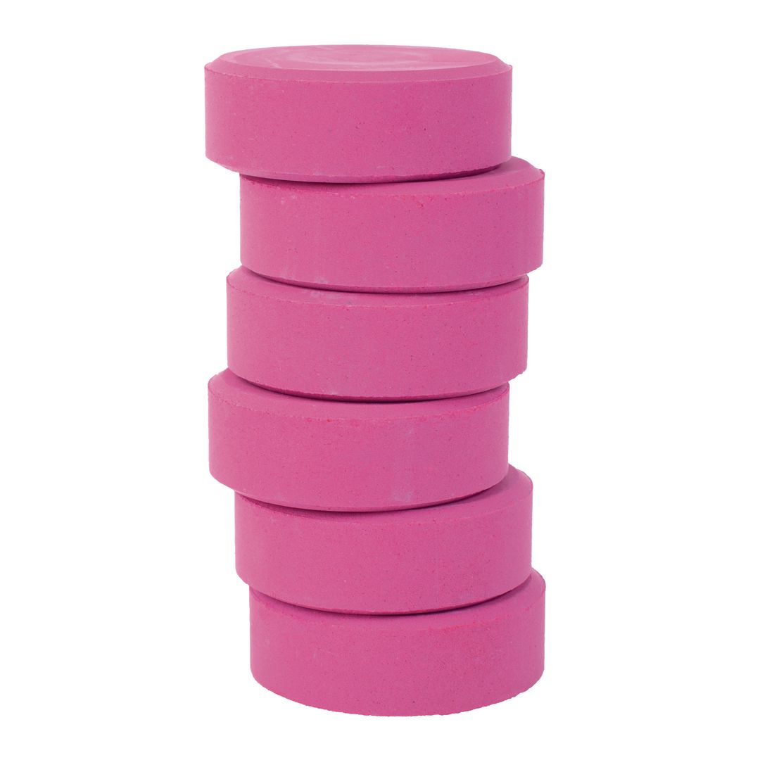 PLAYBOX Färgpuckar 57mm, rosa 6/fp | Skola och förskola - Målarfärg och tillbehör - Färgblock | Kontorsexperten