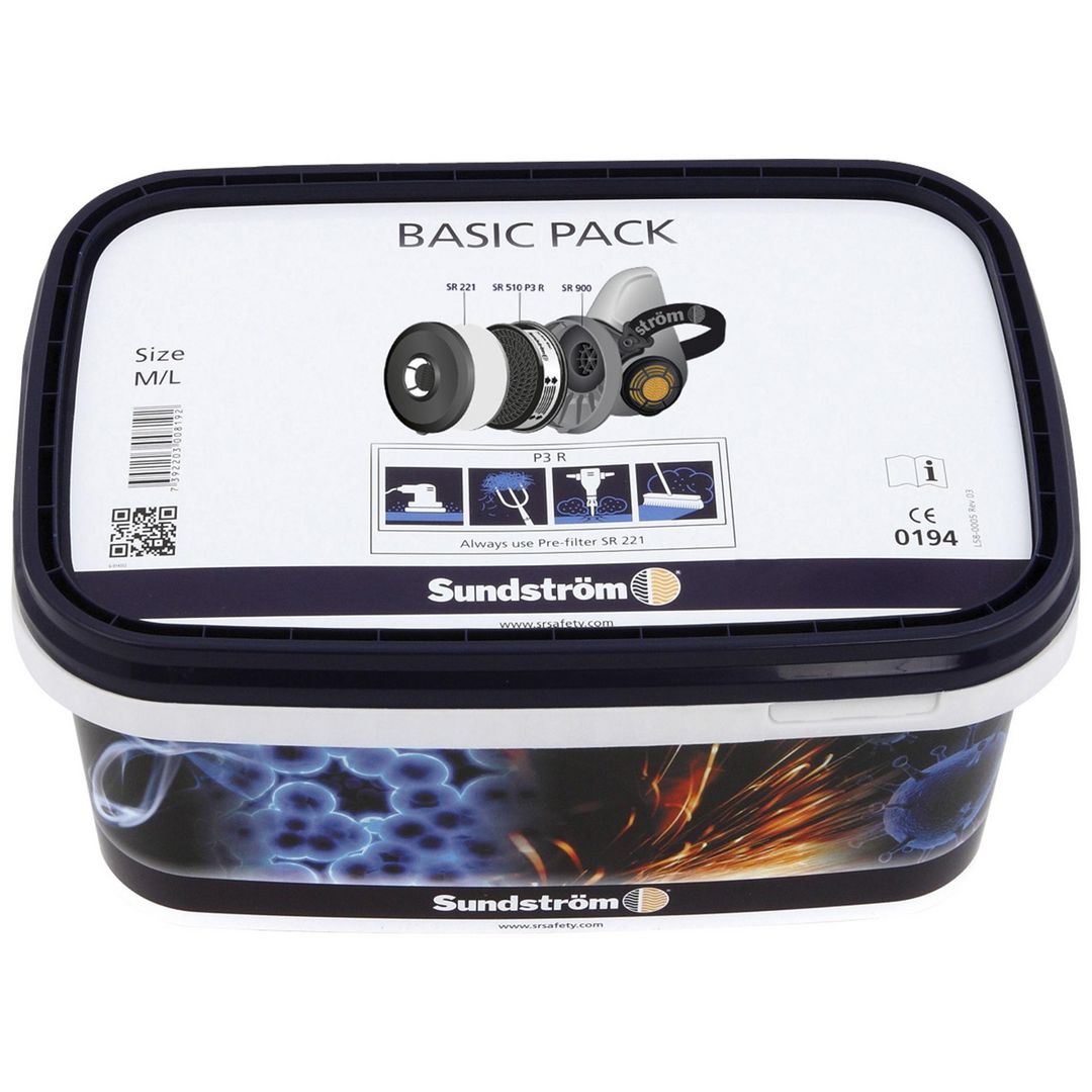 SUNDSTRÖM Halvmask Basic Pack SR 900 M | Skyddsutrustning - Andningsskydd - Halvmask | Kontorsexperten