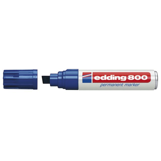 edding Märkpenna permanent 800 snedskuren spets 4 -12mm blå | Kontorsmaterial - Pennor - Märkpennor - Skuren spets | Kontorsexperten