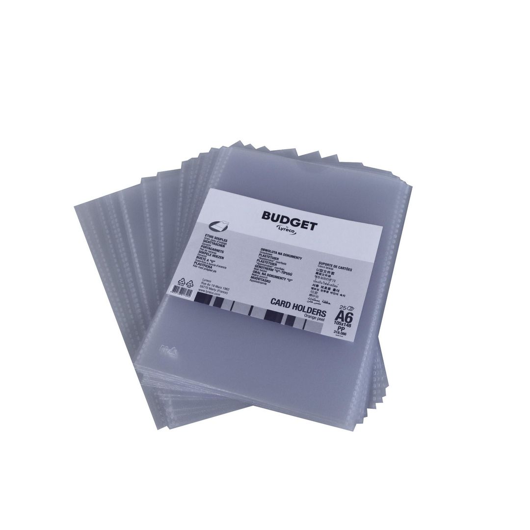 Lyreco BUDGET Plastfodral A6 0,13 25/fp | Kontorsmaterial - Mappar och plastfickor - Plastfodral | Kontorsexperten