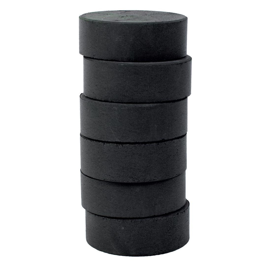 PLAYBOX Färgpuckar 57mm, svart 6/fp | Skola och förskola - Målarfärg och tillbehör - Färgblock | Kontorsexperten