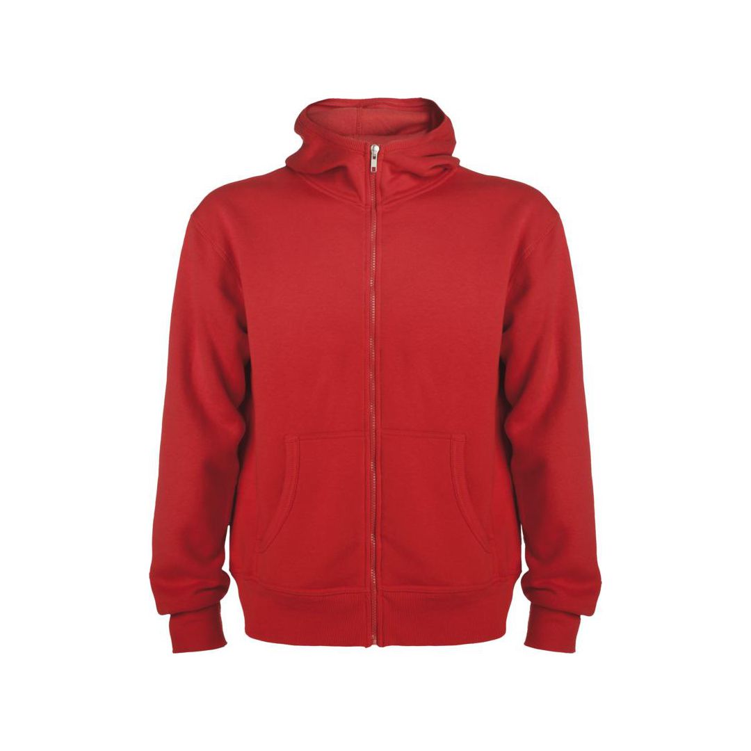 ROLY Hoodie zip Montblanc uni röd S | Arbetskläder - Arbetströjor - Hoodies och luvtröjor | Kontorsexperten