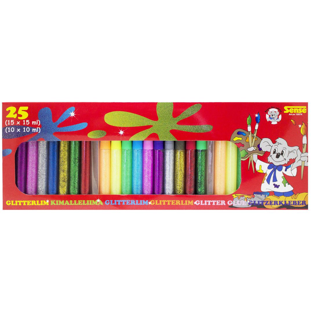 SENSE Glitterlim 25/fp | Skola och förskola - Hobbymaterial - Paljetter, strössel och glitterlim | Kontorsexperten