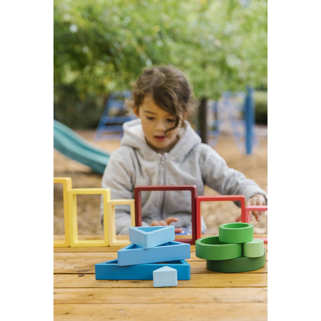 Byggdelar, 16 delar | Skola och förskola - Lekmaterial - Bygglek, konstruktion och mosaik | Kontorsexperten