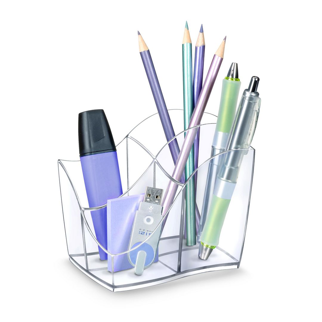 CEP Prylställ Ellypse 4 fack transparent | Kontorsmaterial - Till skrivbordet - Penn och Prylställ | Kontorsexperten