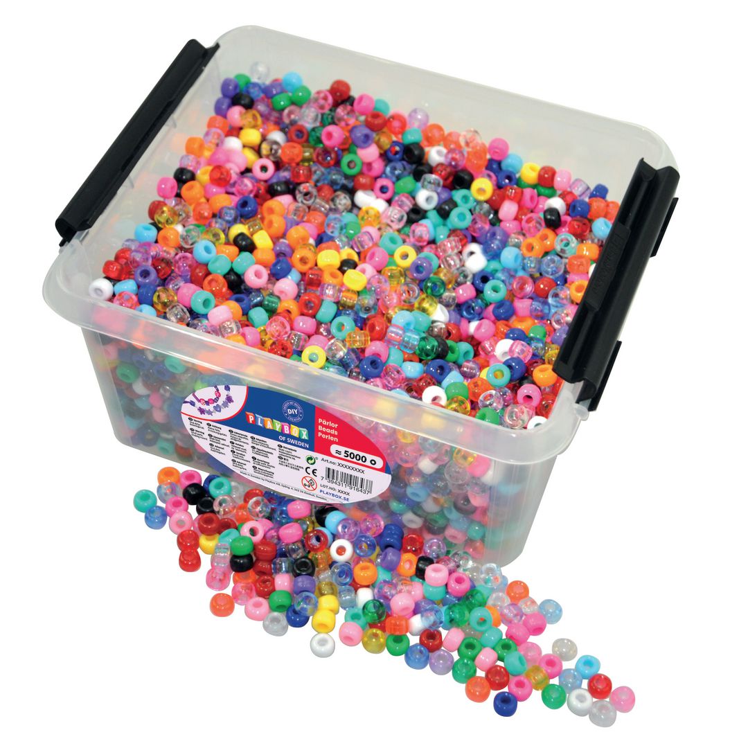 PLAYBOX Kongopärlor i back 5000/fp | Skola och förskola - Hobbymaterial - Pärlor | Kontorsexperten