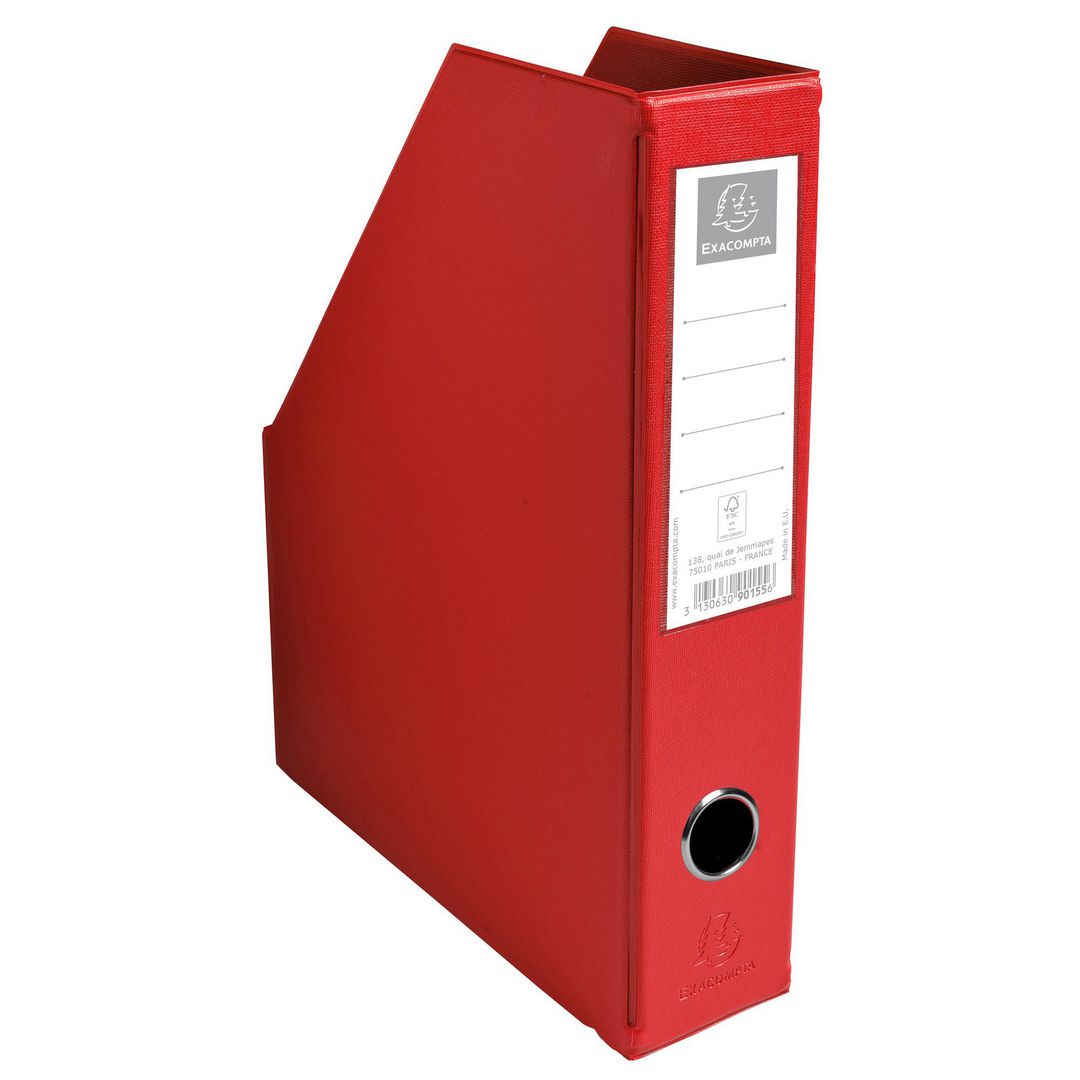 EXACOMPTA Tidskriftssamlare A4 70mm röd | Kontorsmaterial - Till skrivbordet - Tidskriftssamlare | Kontorsexperten