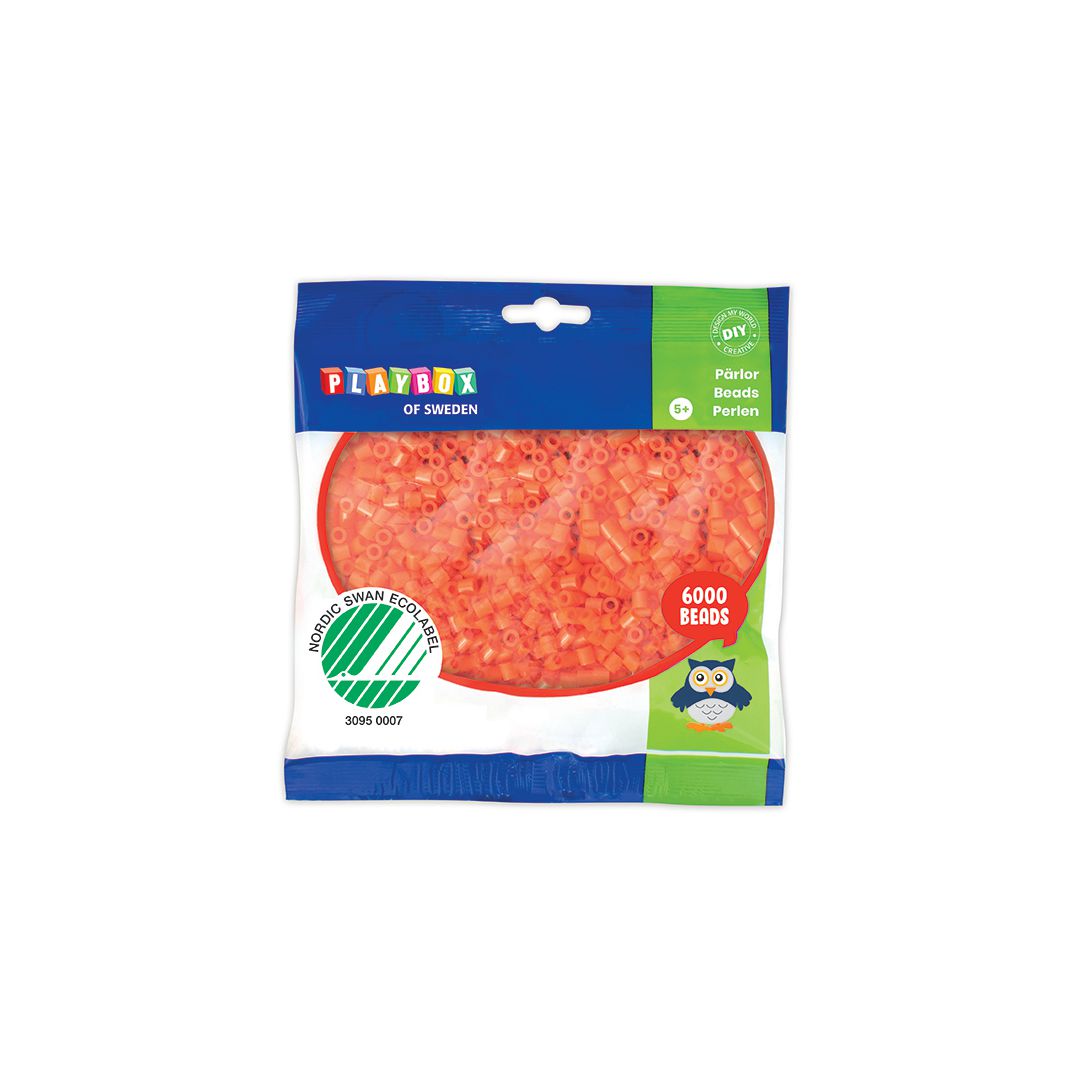 PLAYBOX Rörpärlor orange 6000/fp | Skola och förskola - Hobbymaterial - Nabbipärlor - Rörpärlor | Kontorsexperten