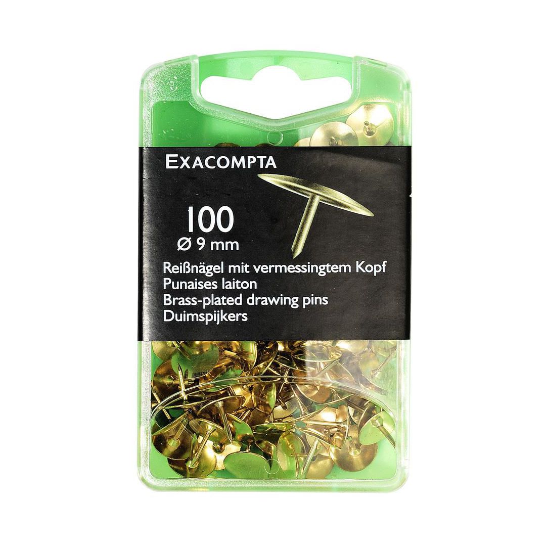 EXACOMPTA Häftstift mässing 100/fp | Kontorsmaterial - Häftstift och kartnålar - Kartnålar | Kontorsexperten