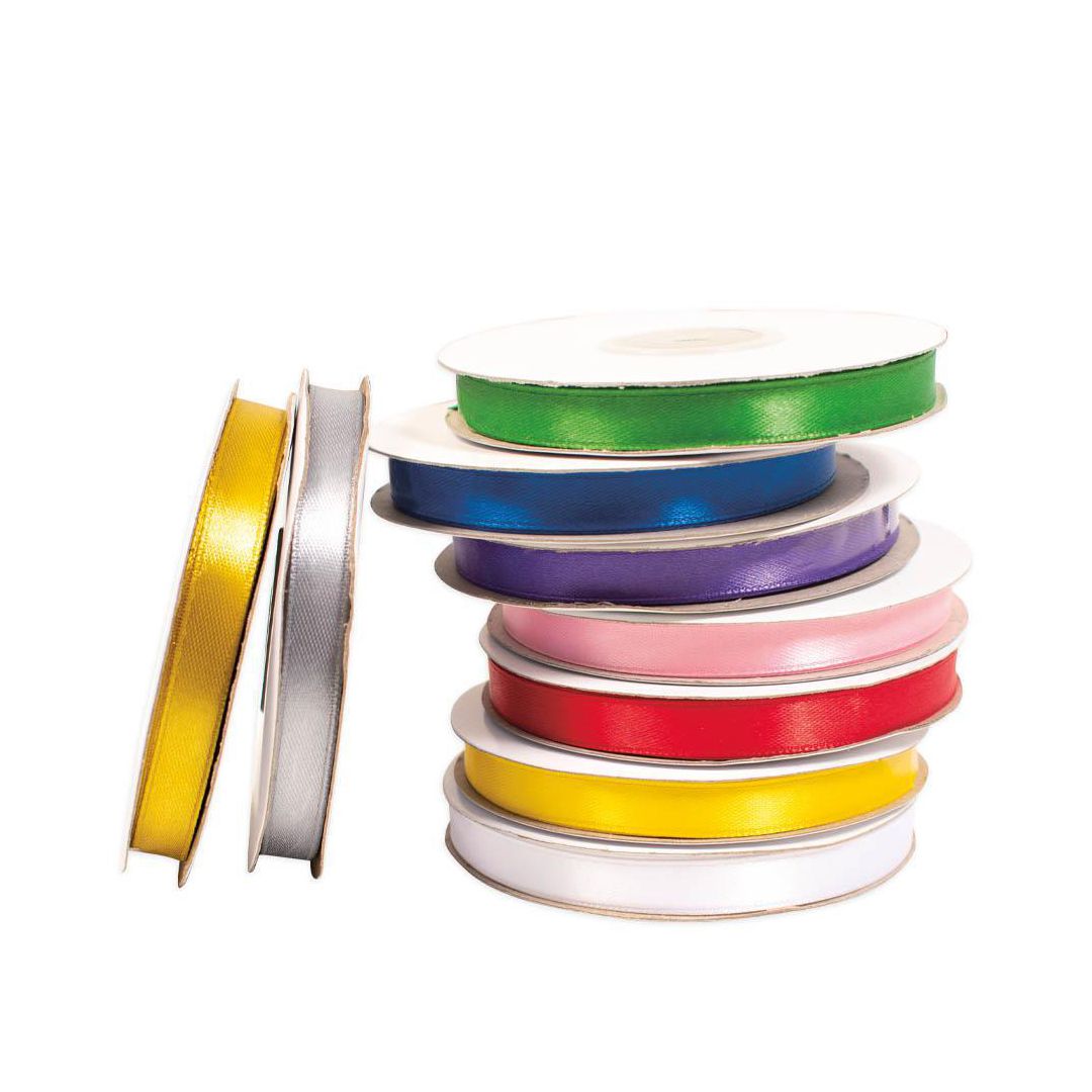 PLAYBOX Satinband 10mmx30m 9 färger 9/fp | Skola och förskola - Hobbymaterial - Band | Kontorsexperten