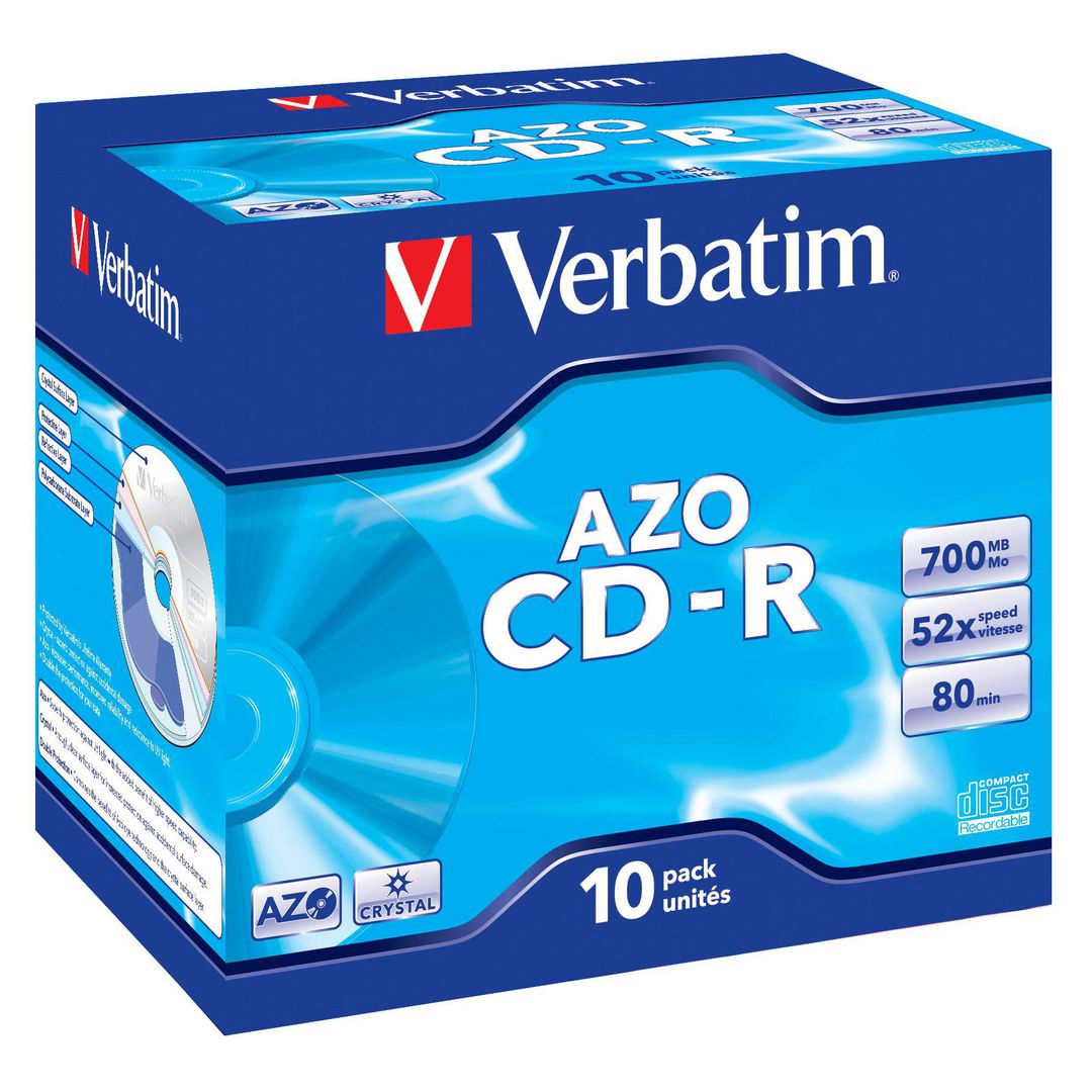 VERBATIM CD-R 700 MB 52X Jewel Case | Datorprodukter - Lagring - CD-skivor | Kontorsexperten