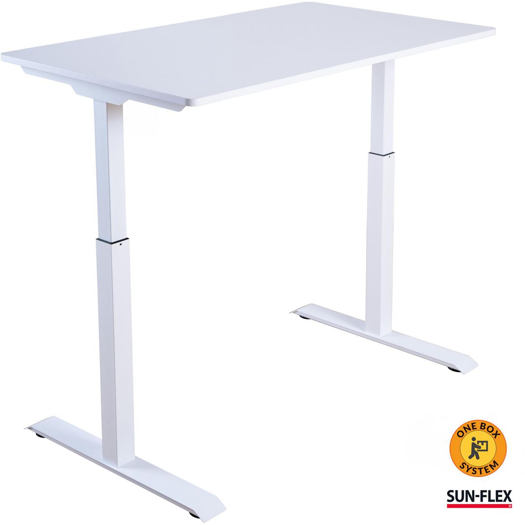 SUNFLEX Bord höj/sänk 120x60 Vit | Kontorsmöbler och inredning - Bord och hurtsar - Skrivbord - Höj/sänkbar | Kontorsexperten