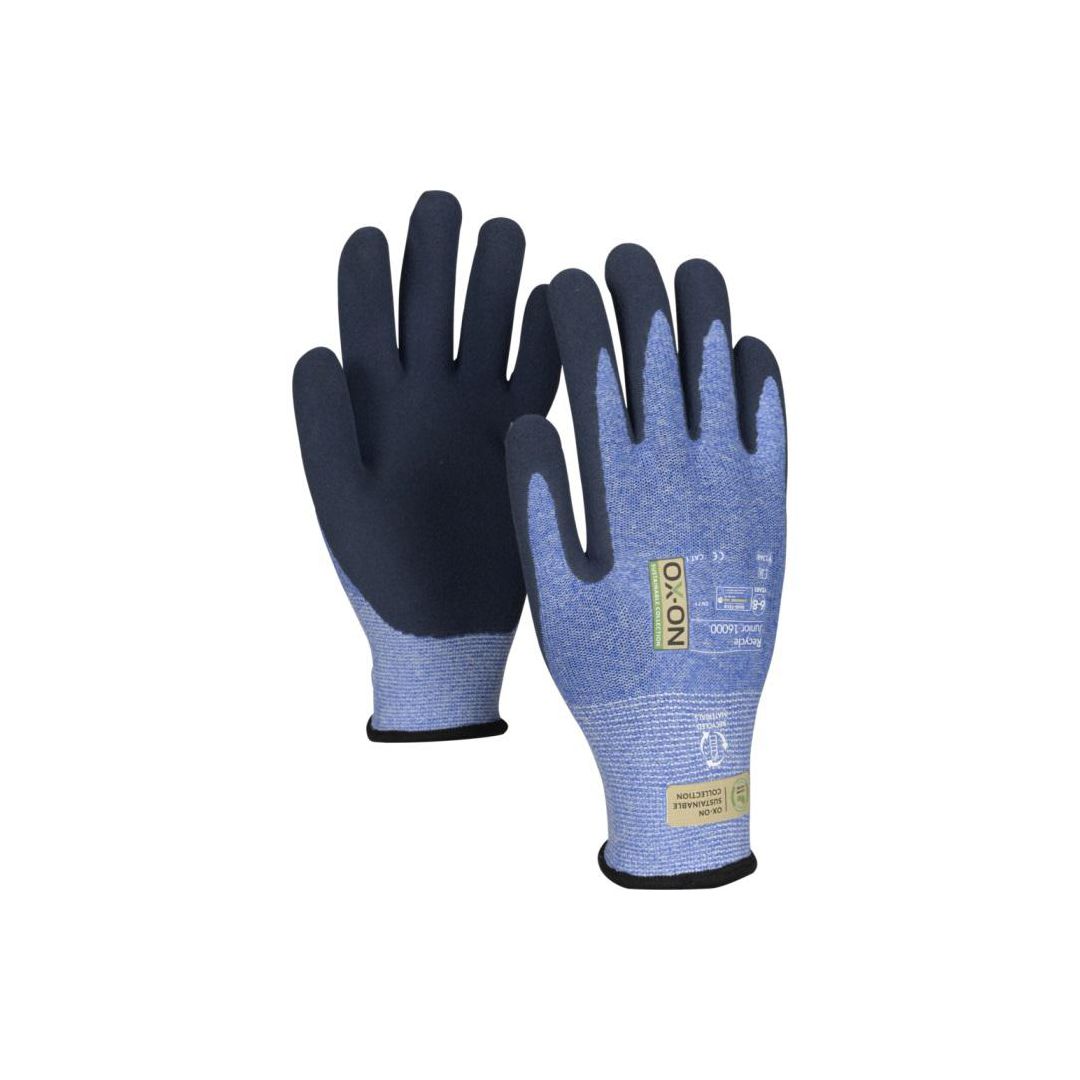OX-ON Barnhandske 16000 Recycle 4-6 år blå | Skyddsutrustning - Skyddshandskar - Montagehandskar | Kontorsexperten