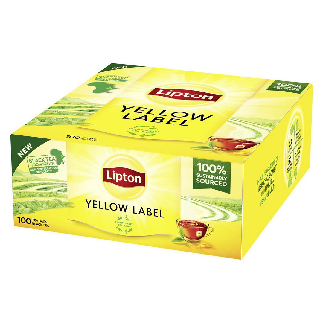 LIPTON Te Yellow Label svart 100/fp | Kök och servering - Kaffe och te - Te | Kontorsexperten
