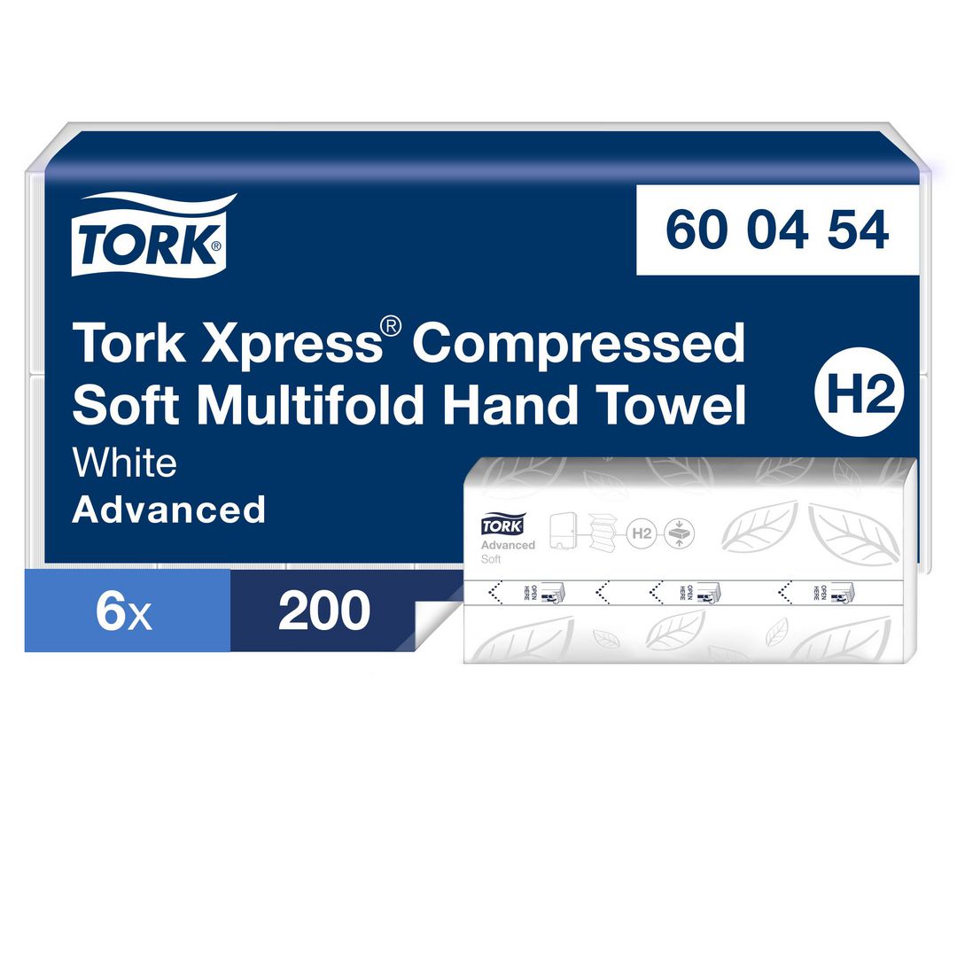 TORK Pappershandduk Xpress Komprimerad Mjuk Multifold Advanced H2 1200/fp | Städ och hygien - Toalettpapper och torkpapper - Pappershanddukar | Kontorsexperten