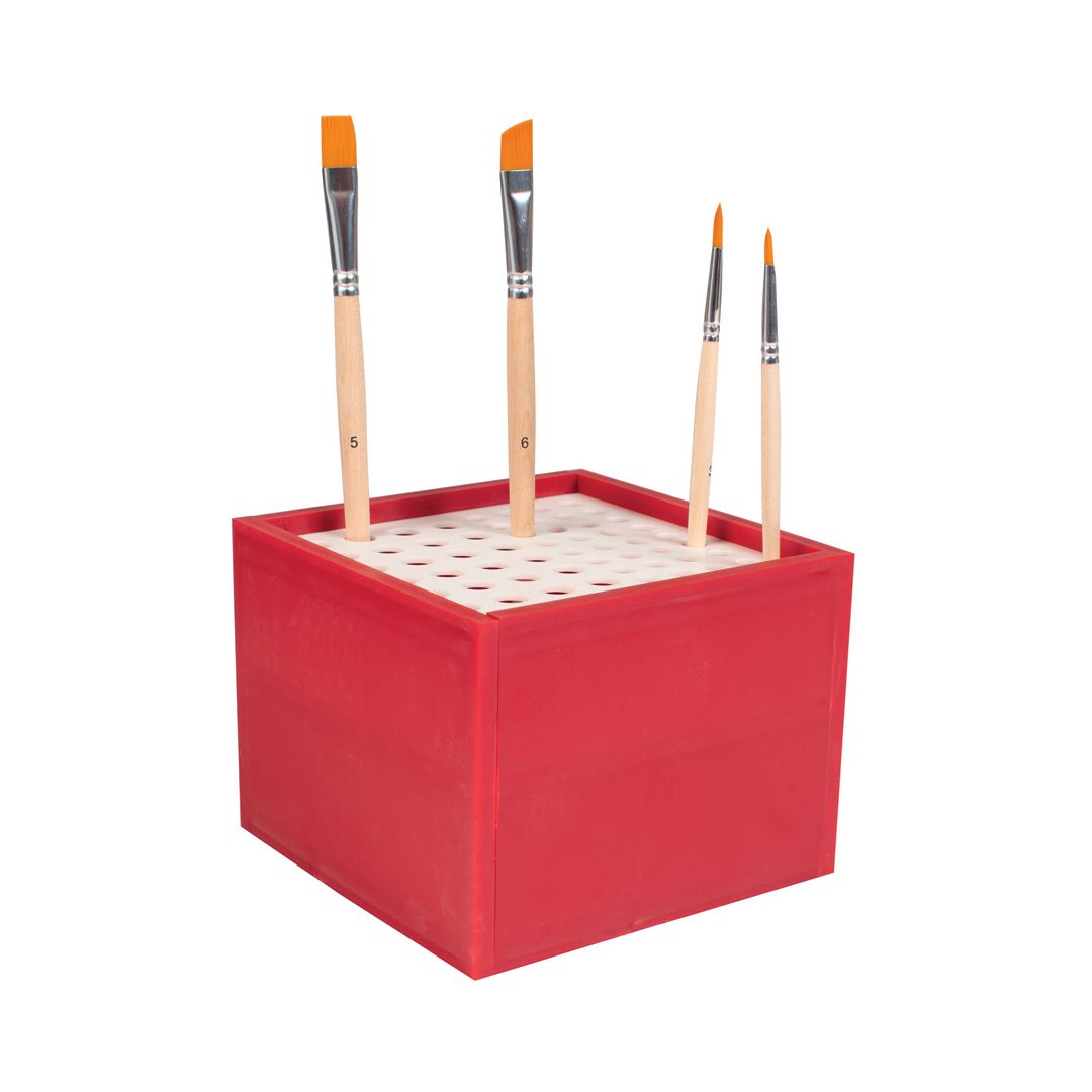 PLAYBOX Penselställ för 64 penslar | Skola och förskola - Målarfärg och tillbehör - Vattenkopp och tillbehör | Kontorsexperten