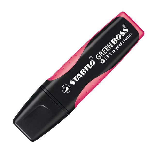 STABILO Överstrykningspenna GREEN BOSS rosa mejselformad spets 2+5mm 6070/56 | Kontorsmaterial - Pennor - Överstrykningspennor | Kontorsexperten