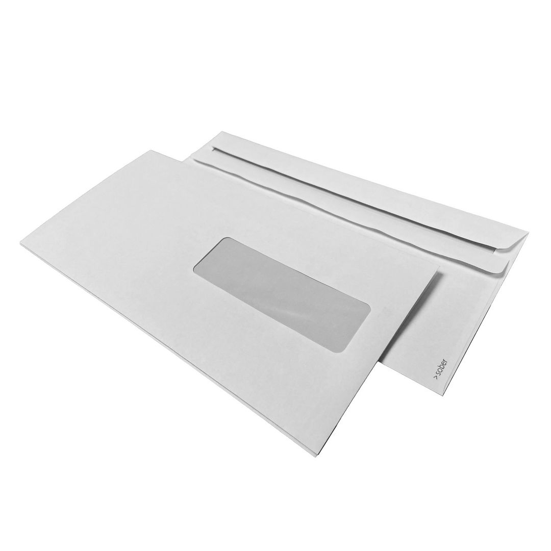 SOBER Kuvert E65 H2 110x220mm självhäftande 500/fp | Emballage och lagerutrustning - Kuvert och postemballage - Kuvert - E5 E65 och S65 | Kontorsexperten