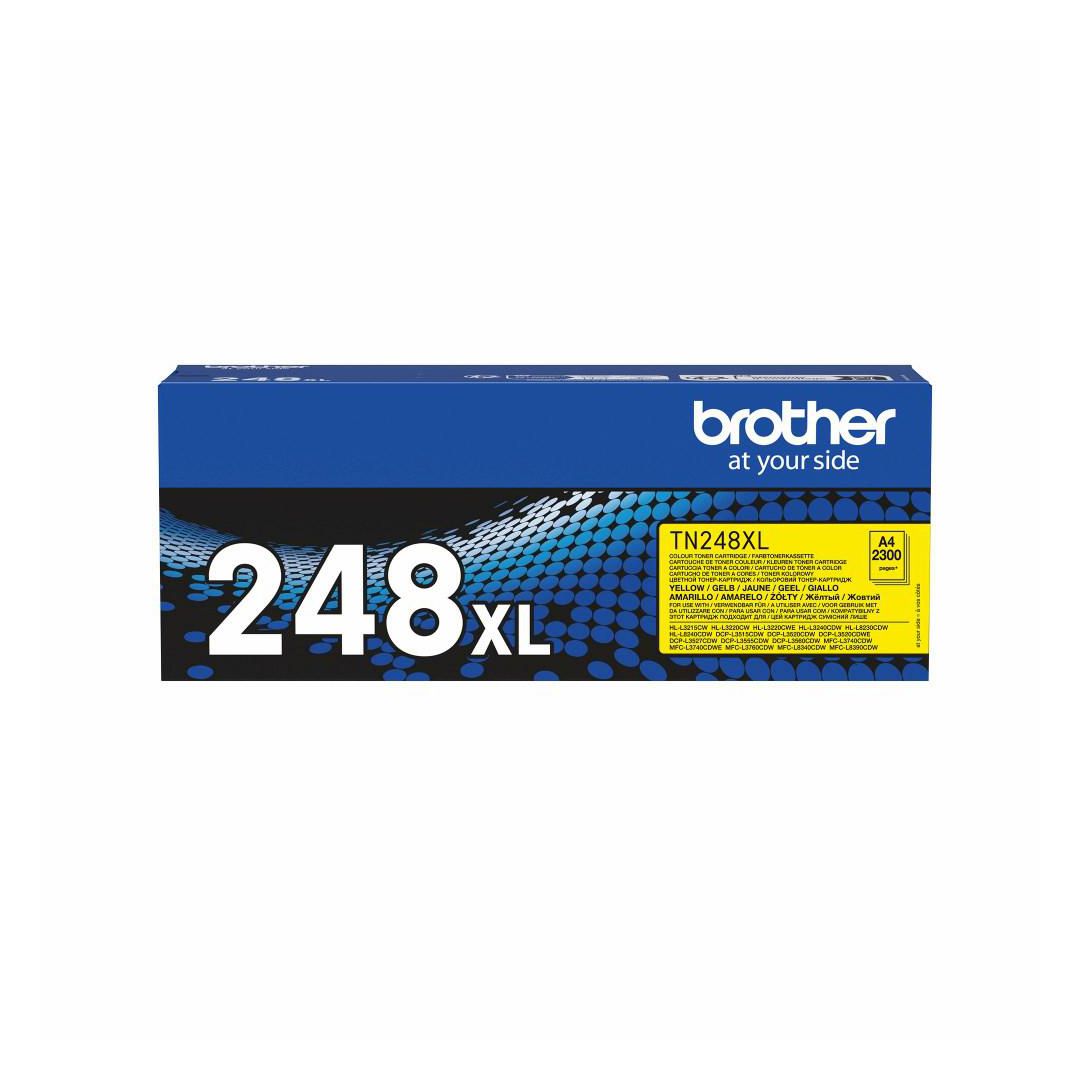 BROTHER Toner TN248XLY 2,3K gul | Toner och bläck - Tonerkassetter - Toner Brother | Kontorsexperten