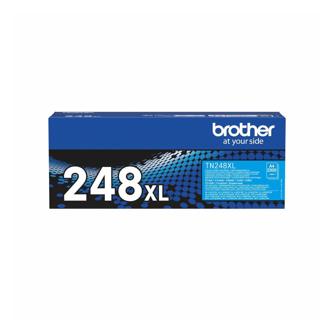 BROTHER Toner TN248XLC 2,3K cyan | Toner och bläck - Tonerkassetter - Toner Brother | Kontorsexperten