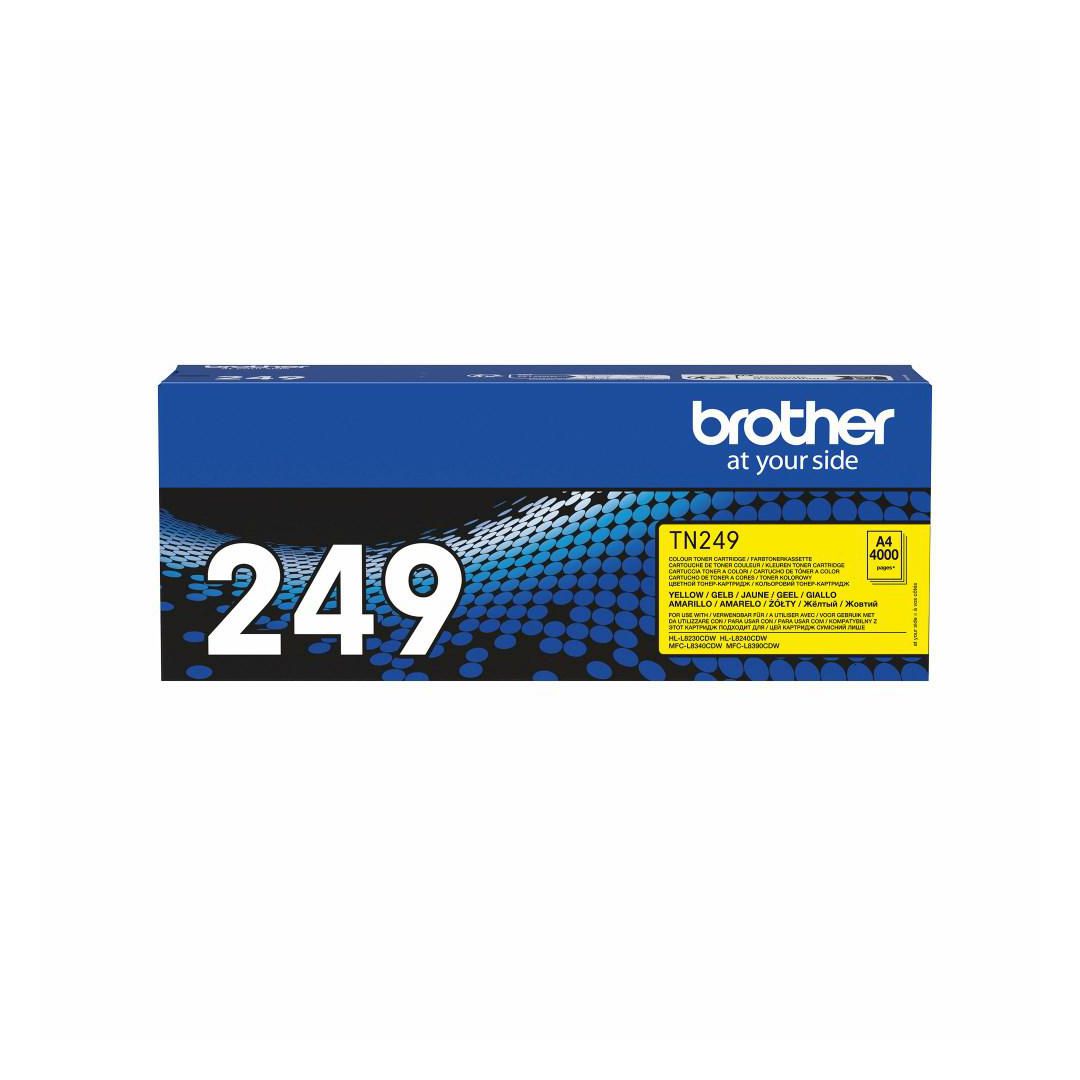 BROTHER Toner TN249Y 4K gul | Toner och bläck - Tonerkassetter - Toner Brother | Kontorsexperten
