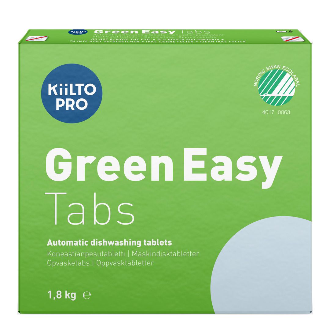KIILTO PRO Maskindisk Green Easy Tabs 100/fp | Städ och hygien - Diskrengöring - Maskindiskmedel | Kontorsexperten