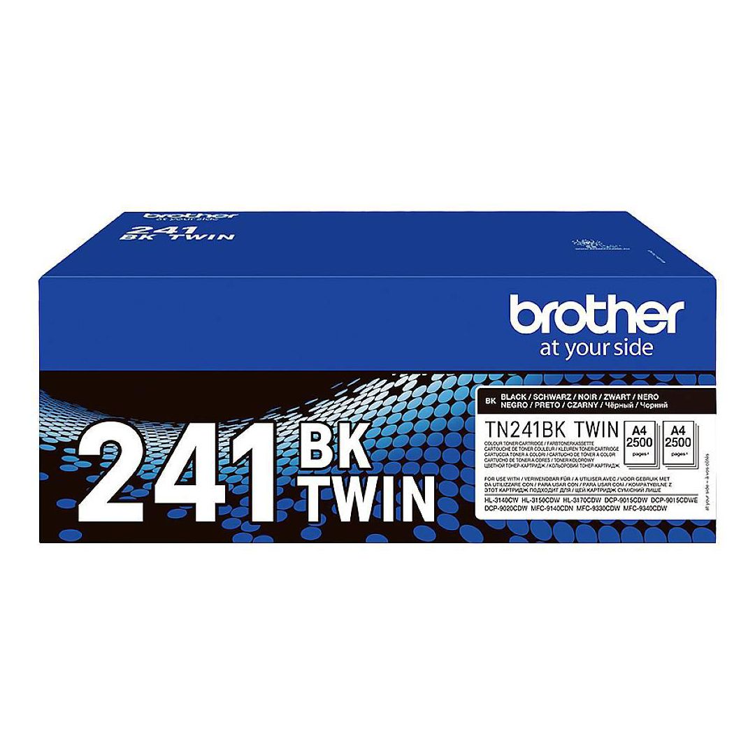 BROTHER Toner TN241BK 2x2,5K svart 2/fp | Toner och bläck - Tonerkassetter - Toner Brother | Kontorsexperten