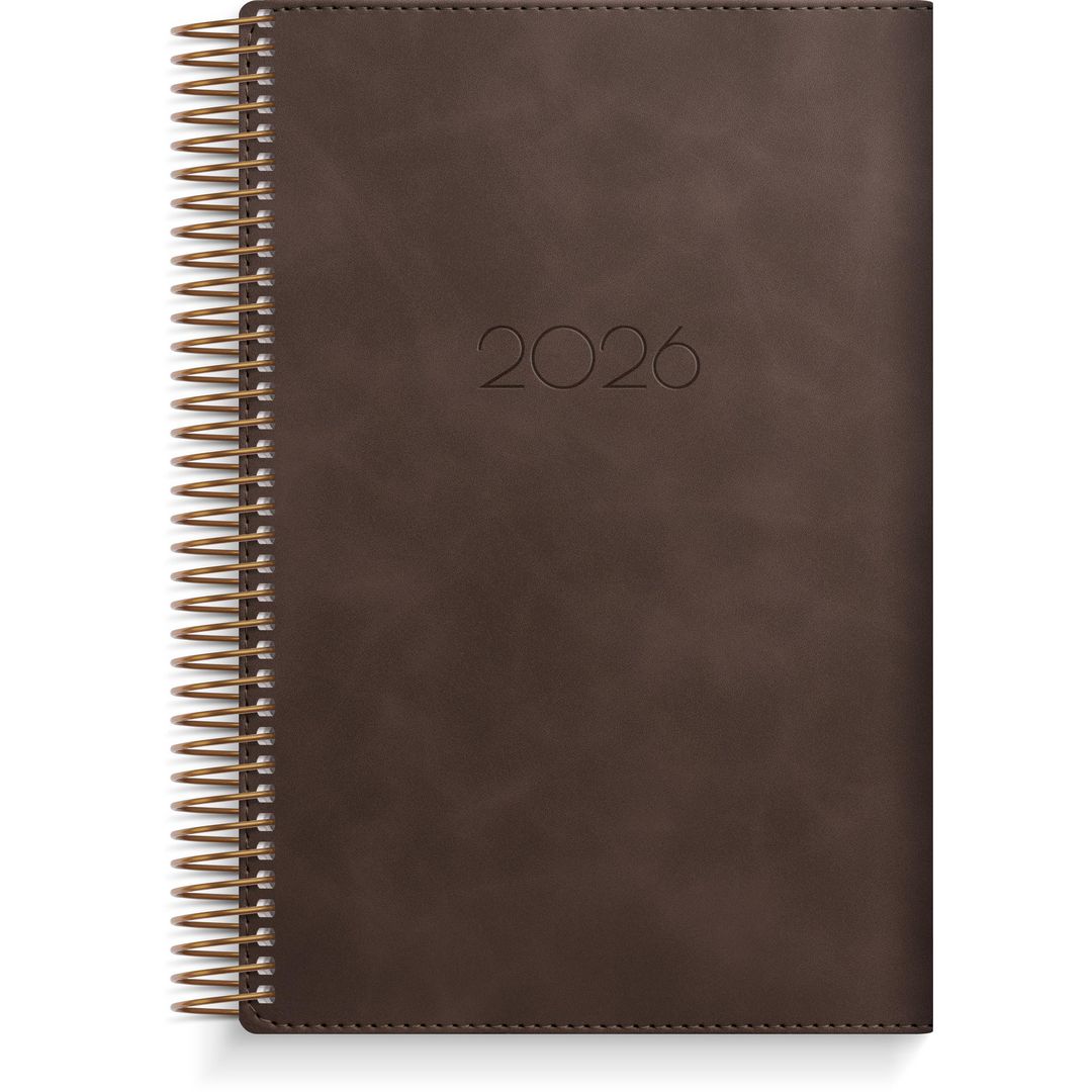 Burde Dagbok Twist 2026 brun | Almanackor och kalendrar - Dagböcker - Dagböcker | Kontorsexperten