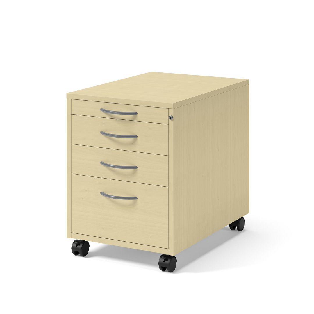 LANAB DESIGN Skrivbordshurts 4 lådor björklaminat | Kontorsmöbler och inredning - Bord och hurtsar - Hurtsar | Kontorsexperten