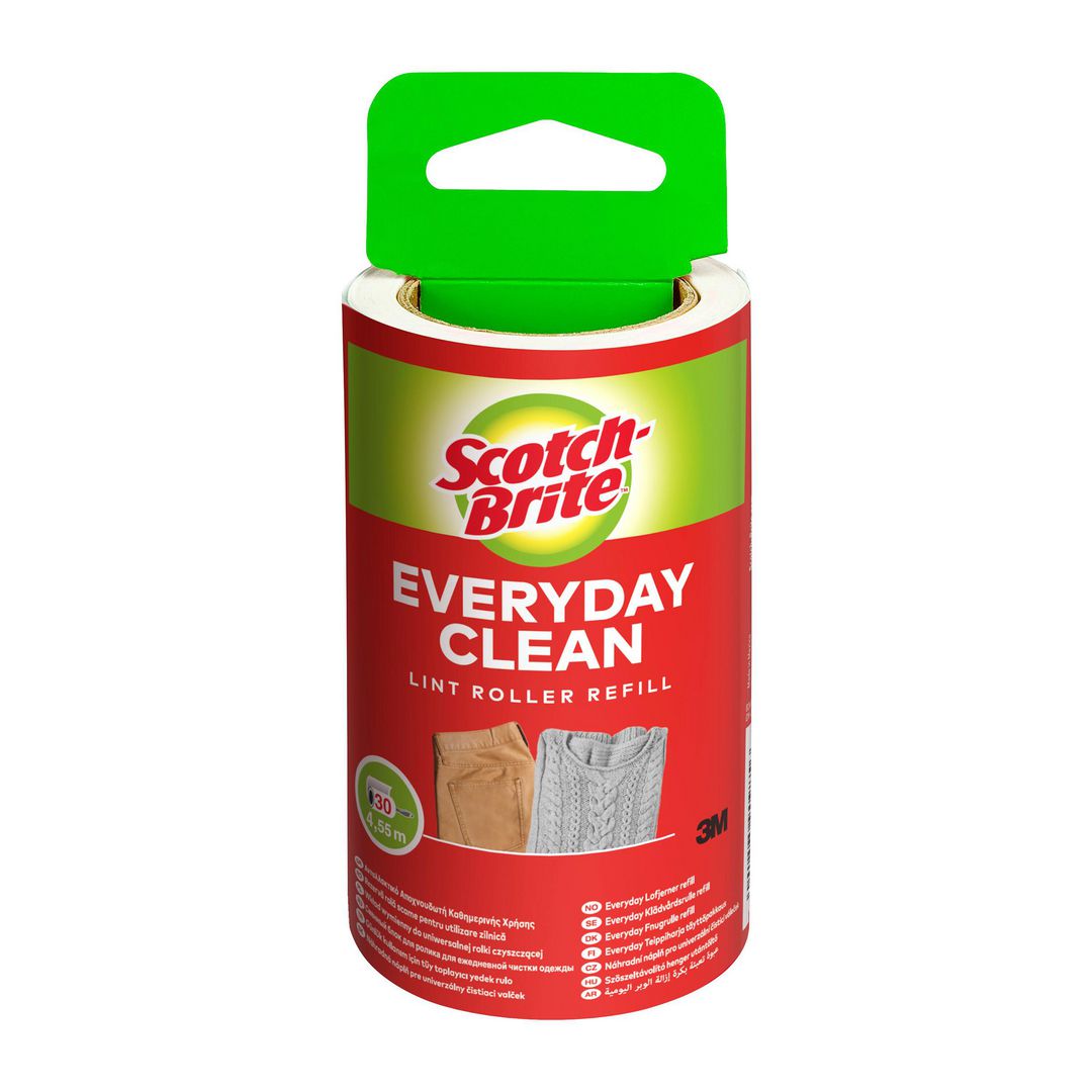 SCOTCH-BRITE Klädvårdsroller Everyday Clean refill 30ark | Städ och hygien - Tvättmedel och klädvård - Klädvård | Kontorsexperten
