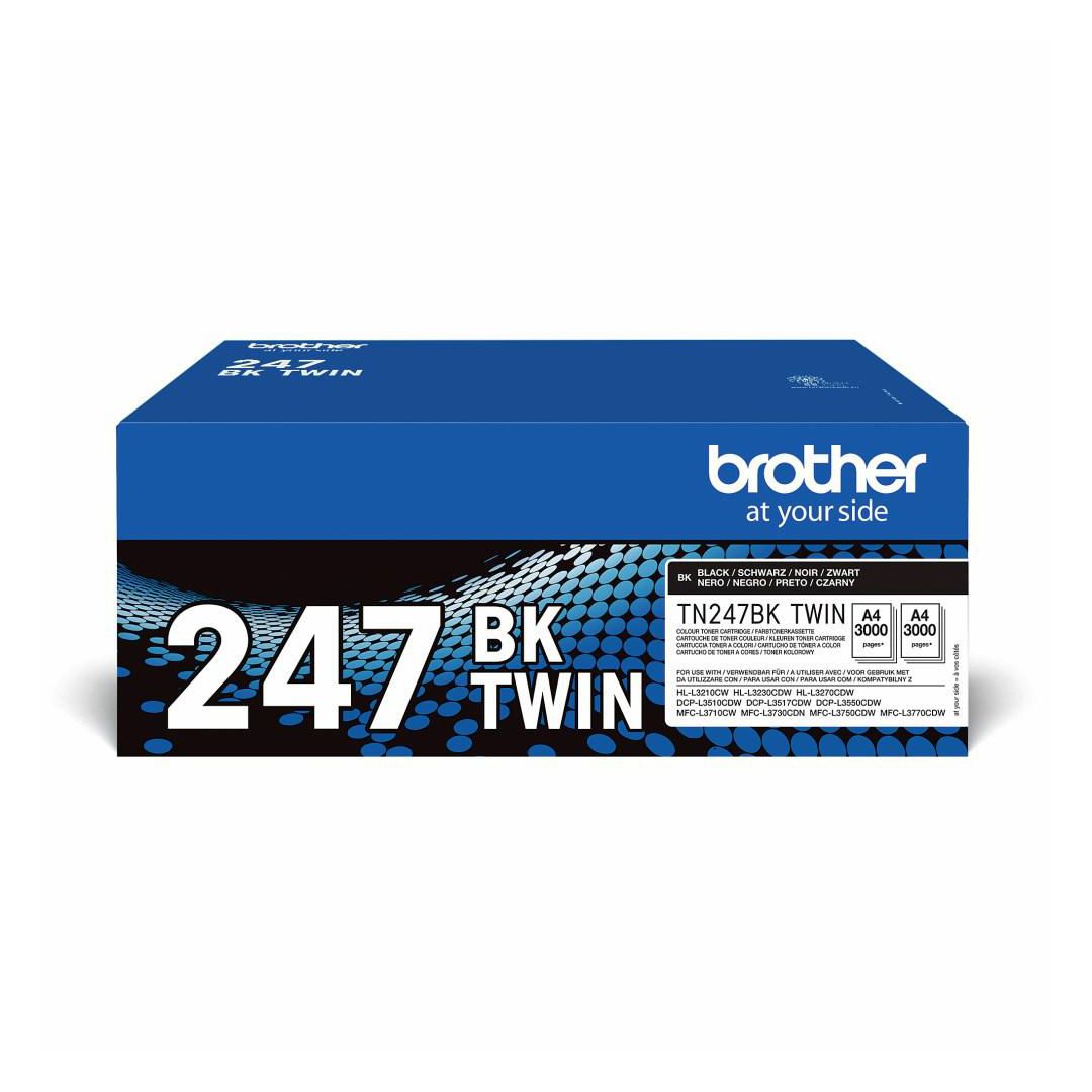 BROTHER Toner TN247BK 2x3K svart 2/fp | Toner och bläck - Tonerkassetter - Toner Brother | Kontorsexperten