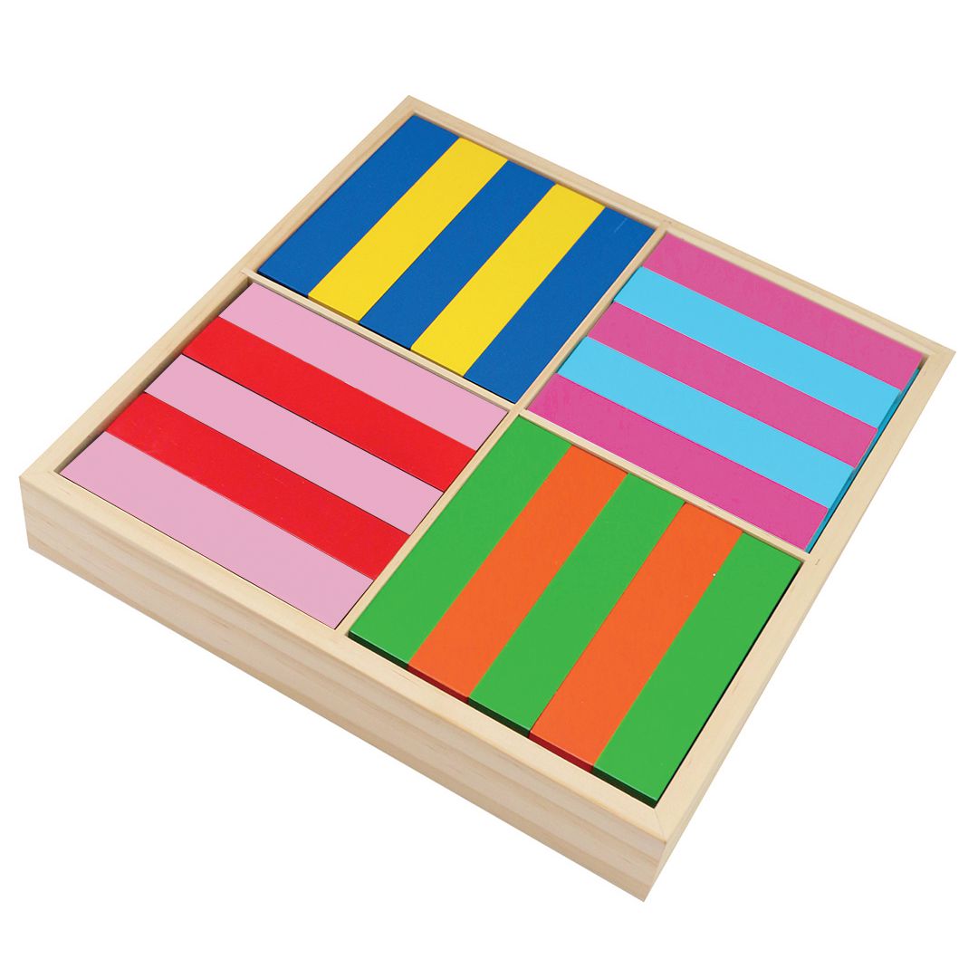 MYPAUZE Byggklossar trä färg 12x2,5x0,8cm 100st | Skola och förskola - Lekmaterial - Bygglek, konstruktion och mosaik | Kontorsexperten