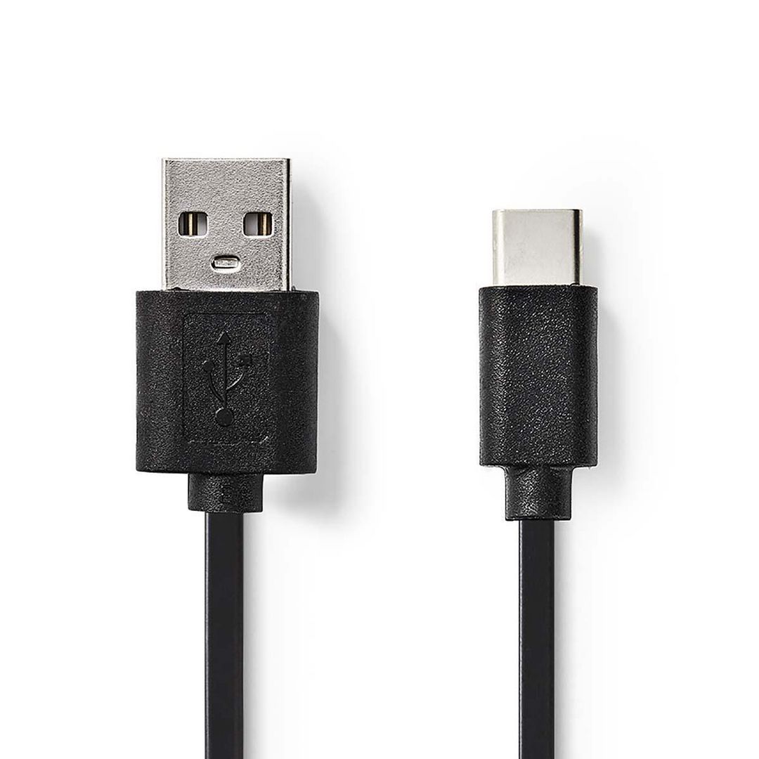 NEDIS Kabel USB-A - USB-C 2m Svart | Datorprodukter - Kablar och adaptrar - USB-kablar | Kontorsexperten