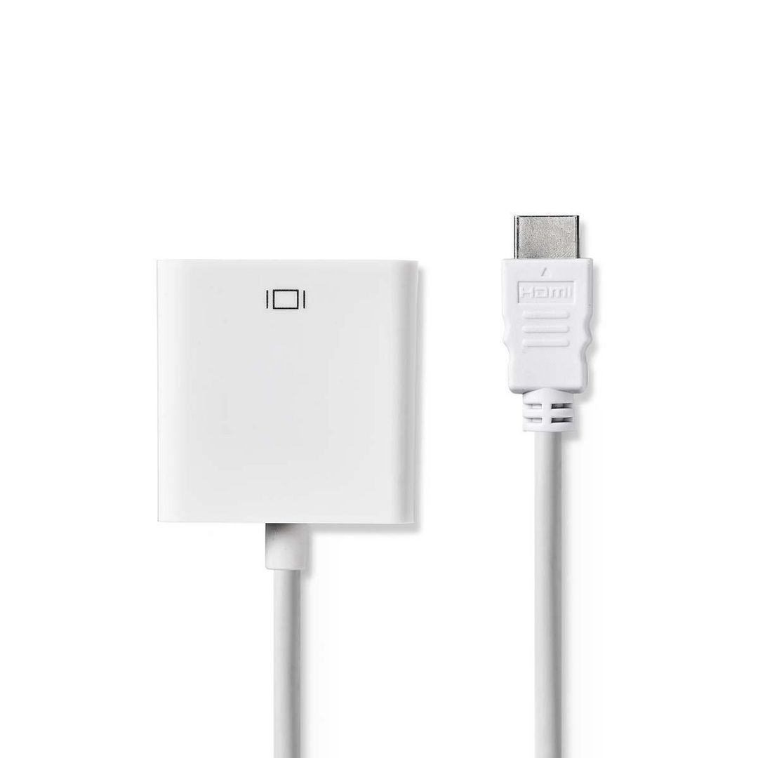 NEDIS Adapter HDMI-VGA/3,5mm 0,2m Vit | Datorprodukter - Kablar och adaptrar - Adaptrar - Övriga | Kontorsexperten