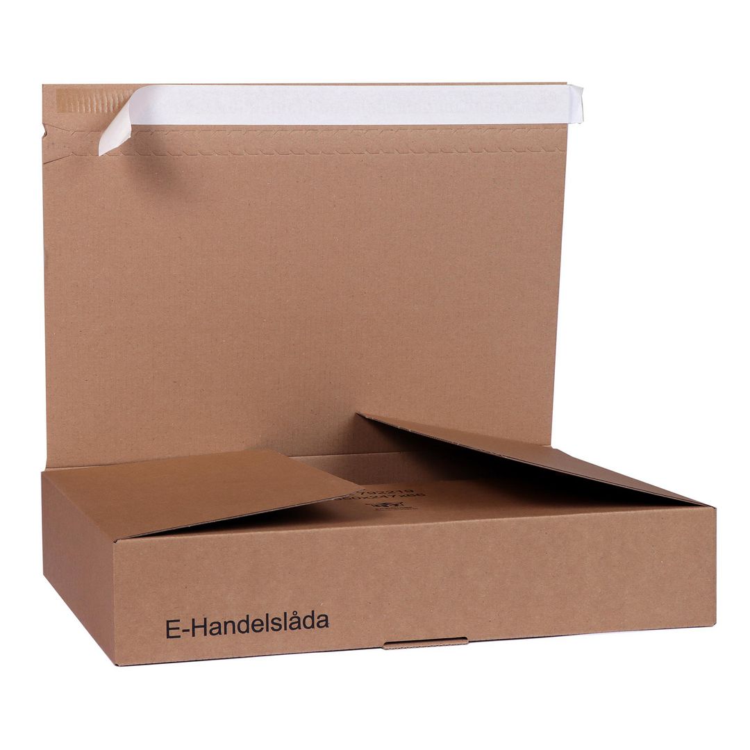 E-handelslåda 350x247x66mm | Emballage och lagerutrustning - Lådor och well - E-handelslådor | Kontorsexperten