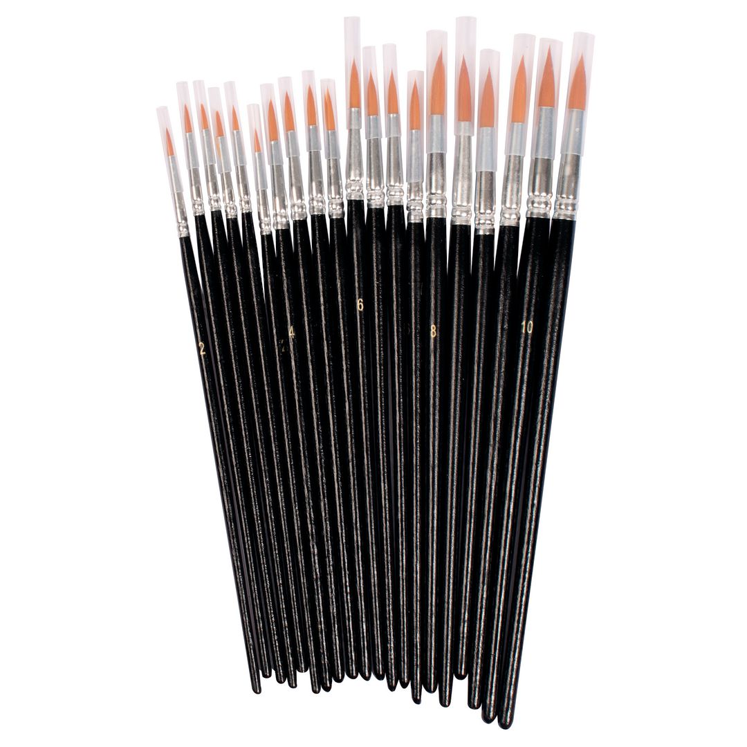 PLAYBOX Syntetpenselset runda 20/fp | Skola och förskola - Målarfärg och tillbehör - Penslar | Kontorsexperten