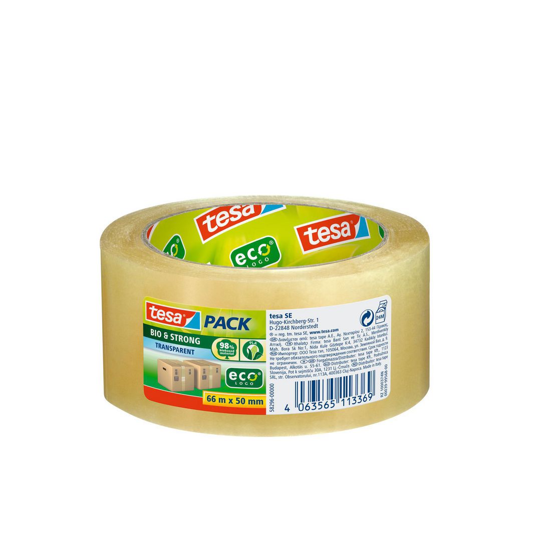 TESA Packtjep Bio & Strong 50mmx66m PLA | Emballage och lagerutrustning - Packtejper - Packtejp PP | Kontorsexperten