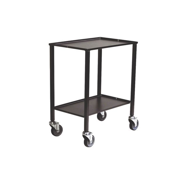 Rullbord 2 hyllplan Antracitgrå | Emballage och lagerutrustning - Lagerutrustning - Rullbord | Kontorsexperten