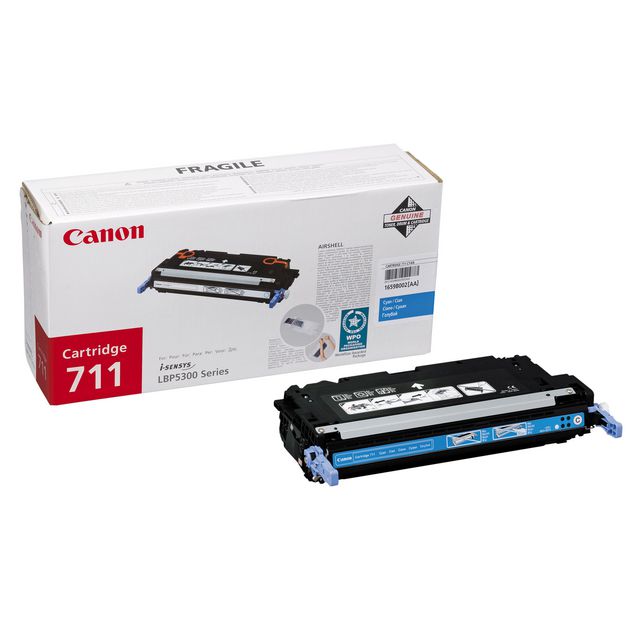 Canon Toner, 711, cyan, singelförpackning, 1659B002 | Toner och bläck - Tonerkassetter - Toner Canon | Kontorsexperten