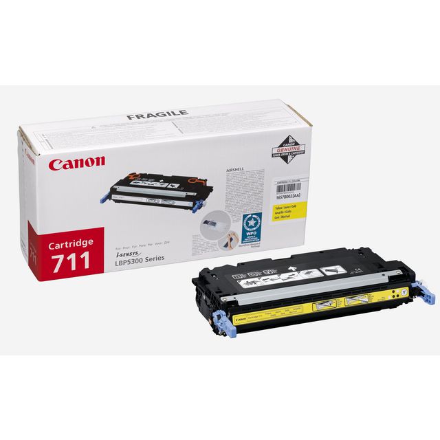 Canon Toner 711, 1657B002AA, gul, singelförpackning | Toner och bläck - Tonerkassetter - Toner Canon | Kontorsexperten