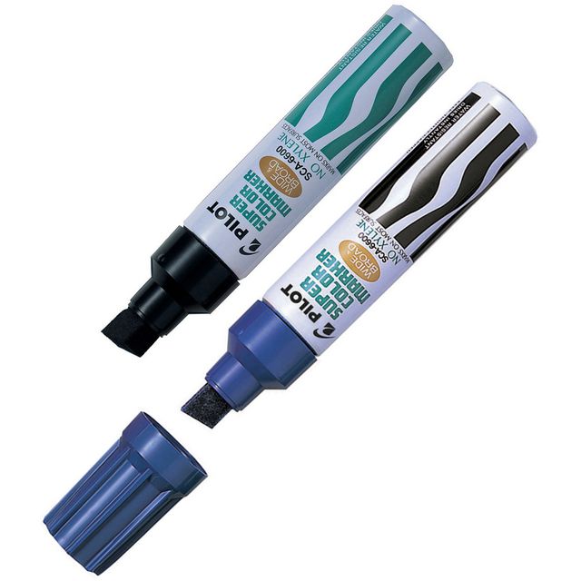 PILOT Märkpenna Super Color Jumbo Marker permanent, snedskuren spets, svart | Kontorsmaterial - Pennor - Märkpennor - Skuren spets | Kontorsexperten
