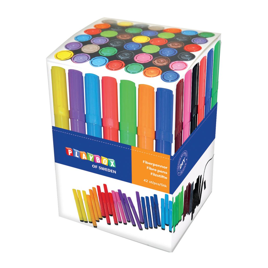 PLAYBOX Fiberpenna broad 42/fp | Skola och förskola - Pennor och tillbehör - Fiberpennor - Standard | Kontorsexperten