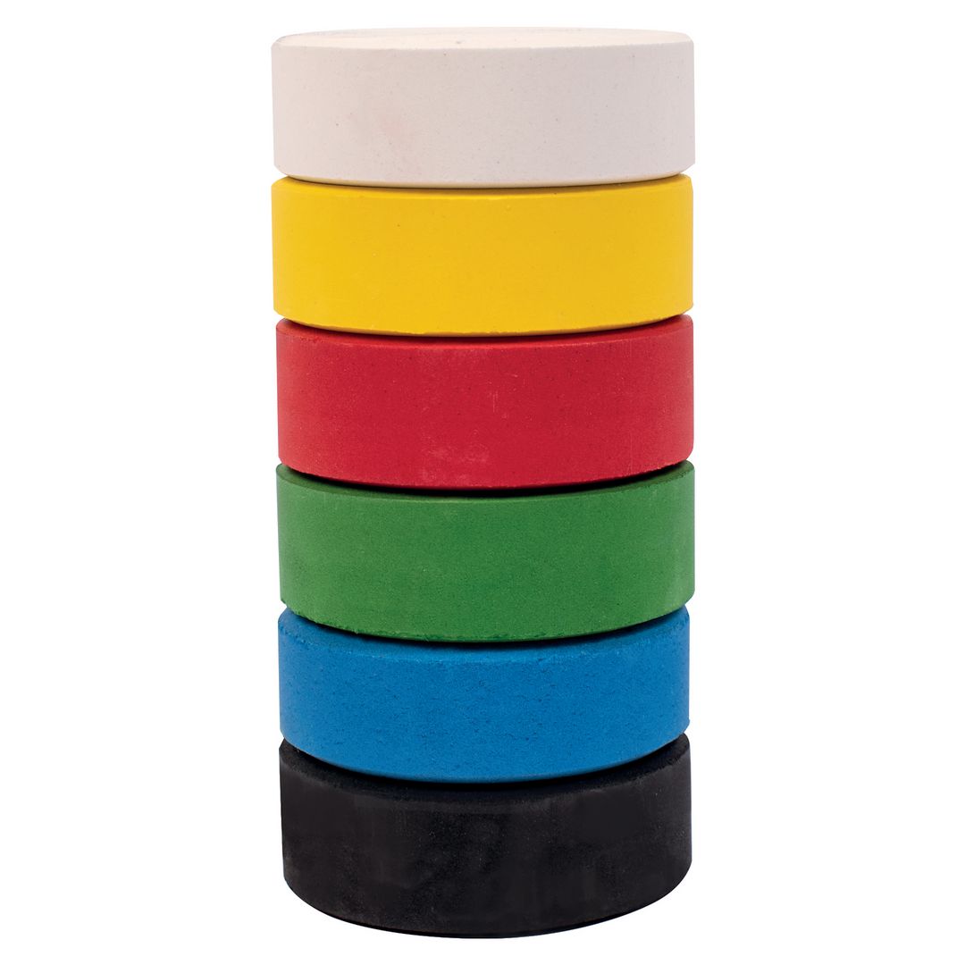 PLAYBOX Färgblock refill 6 färger | Skola och förskola - Målarfärg och tillbehör - Färgblock | Kontorsexperten