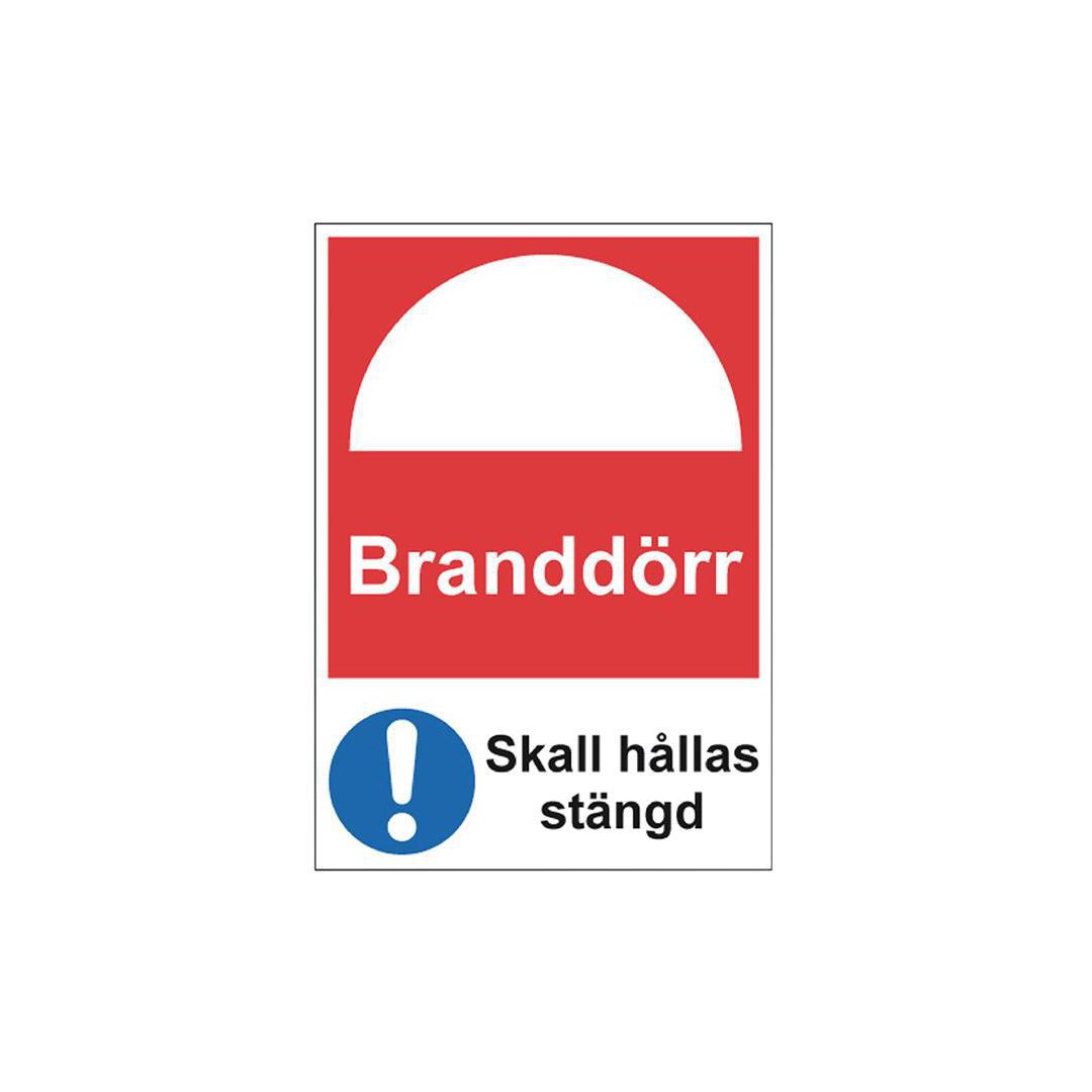 Skylt Branddörr A4 Aluminium | Skyddsutrustning - Säkerhetsmärkning och skyltar - Skyltar | Kontorsexperten