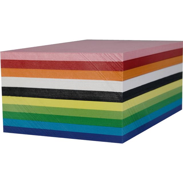Kartong A6 mix 180g 25 arkx10 färger | Skola och förskola - Hobbypapper - Kartong | Kontorsexperten
